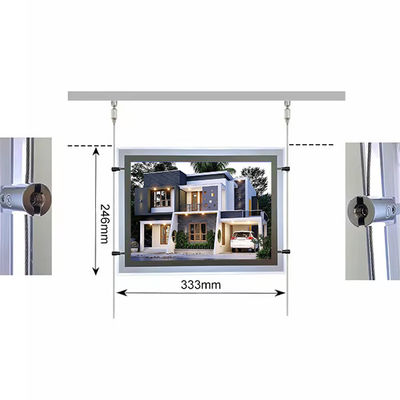 comprar A3 A4 Cuadro de luz de cristal Led marcos iluminados Cuadro de luz pantalla de ventana colgante Fabricación en línea