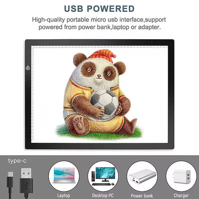 comprar A3 A4 A5 Led Tracing Light Pad Ultra Slim Light Tracer Light Box DC5V, que incluye una caja de luz de trazado con LED y una caja de luz de trazado con LED Fabricación en línea
