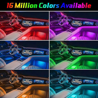 comprar Chips LED Luces ambientales para automóviles APP Control de teclado Iluminación ambiental inalámbrica Fabricación en línea