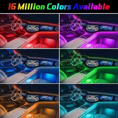comprar Las fiestas nocturnas LED Iluminación Ambiental Coche Cuatro Modo Bluetooth Interior Iluminación Ambiental Coche Fabricación en línea