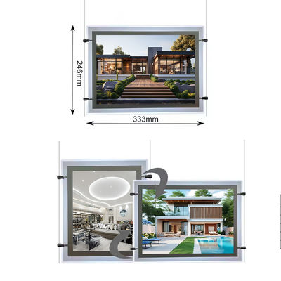 comprar Pantalla de exposición Ultra Slim A4 caja de luz retroiluminada panel acrílico pantalla de cristal caja de luz con voltaje de entrada DC12V DC24V Fabricación en línea