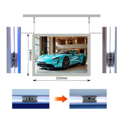 comprar Cuadro de luz colgante de tamaño A4 Menú Immobiliario Display Slim LED Iluminado Cuadro de luz publicitaria Fabricación en línea
