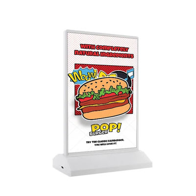 comprar Cajas de luz LED de doble cara de publicidad A4 para menú de restaurante recargable Fabricación en línea