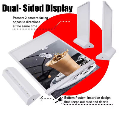 comprar Cajas de luz de publicidad LED de doble cara A4 recargable para menú de restaurante Fabricación en línea