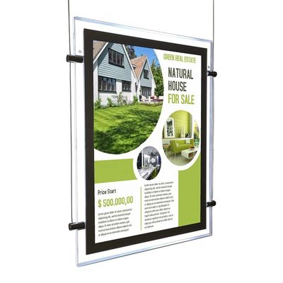 comprar Signo de retroiluminación de bienes raíces cartel de ventana colgante publicidad A3 A4 Acrílico Cuadro fotográfico marco de luz de pantalla LED Fabricación en línea