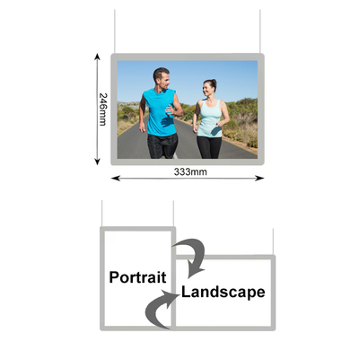 comprar Cuadro de luz de cristal de tamaño A4 pantalla de ventana de cristal cuadro de luz colgante Fabricación en línea