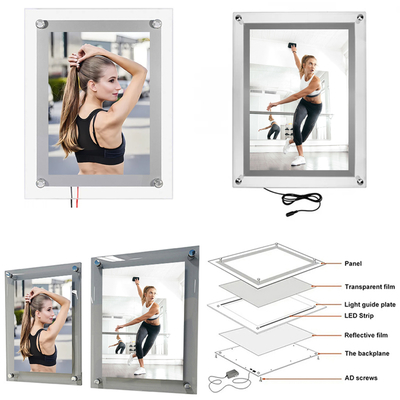 comprar Caja de luz LED de cristal BD-A4 para carteles reemplazables Fabricación en línea