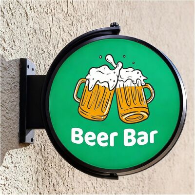 comprar Caja de luz de proyección LED personalizada de 360 ° señal giratoria Fabricación en línea