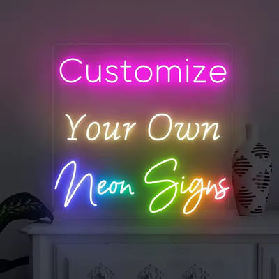 Ahorro energético LED Neon Sign Cuadrado Neon Flex Sign Board Cortado por forma