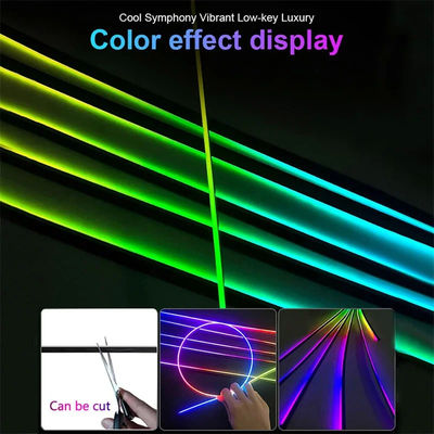18 en 1 Auto Iluminación Ambiental Luz Neón Exterior 96MHz RGB Luces de la atmósfera del coche