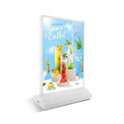 A4 Menú del tablero de mesa Panel de pantalla de publicidad Caja de luz recargable