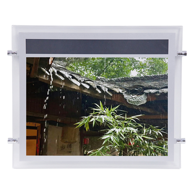 Panel de visualización LED de alto brillo de 24V, caja de luz de cristal A4 con pantalla