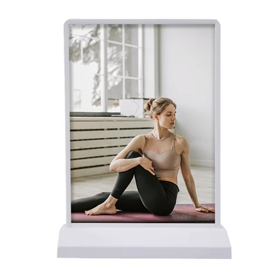 Caja de luz de menú de escritorio LED personalizable con batería recargable para publicidad de restaurantes de mesa