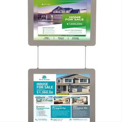 Caja de luz retroiluminada ultrafina de doble cara con LED OEM para publicidad de carteles