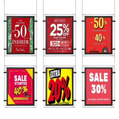 Caja de luz de cristal premium con marcos de aluminio duraderos, diseño fácil de usar y apariencia moderna para publicidad